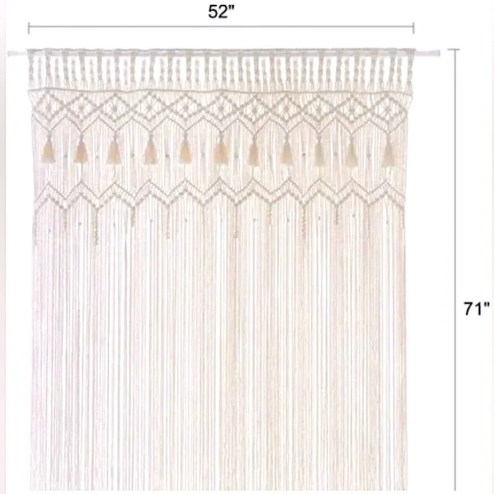 🆕Modern BÖHÖ Soul Embellish’s Handwoven Macrame Curtain/Tapestry/Photo Backdrop